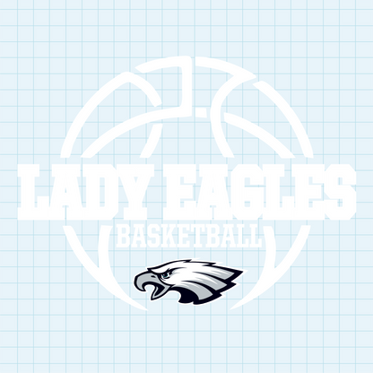 (s145-3B) Eagles, Lady Eagles Team Mascot Basketball