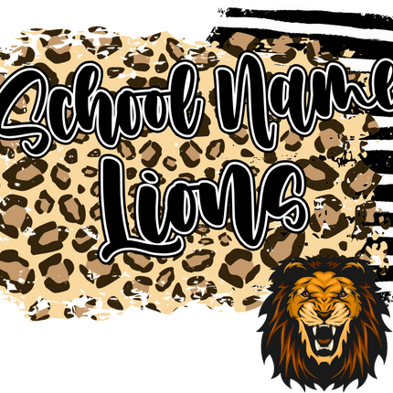 (145-1G-30) School Name Lions