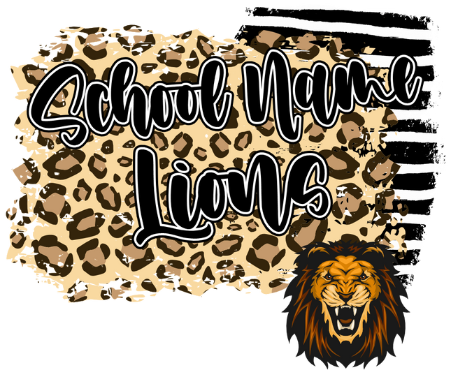 (145-1G-30) School Name Lions