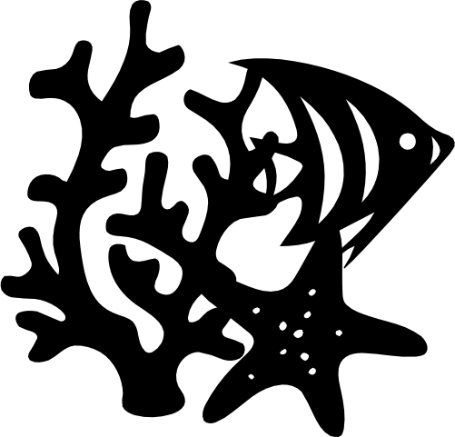 (146-01-C) Coral Fish Starfish