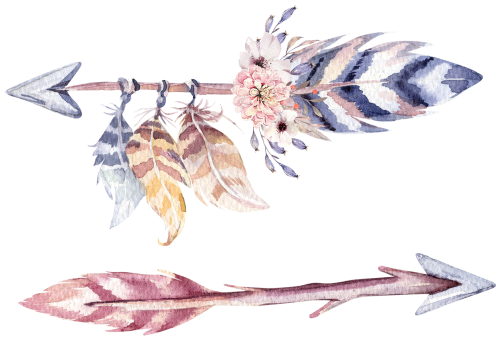 (s149-N) Watercolor Arrows Set or Single