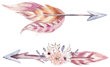 (s149-P) Watercolor Arrows Set or Single