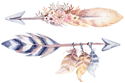 (s149-Q) Watercolor Arrows Set or Single