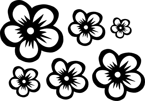 (014-S) Cherry Blossom Sakura Flowers Set Assorted or Same Sizes