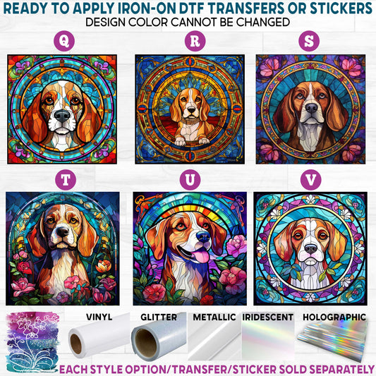 (s150-14) Stained-Glass Dogs Style Options