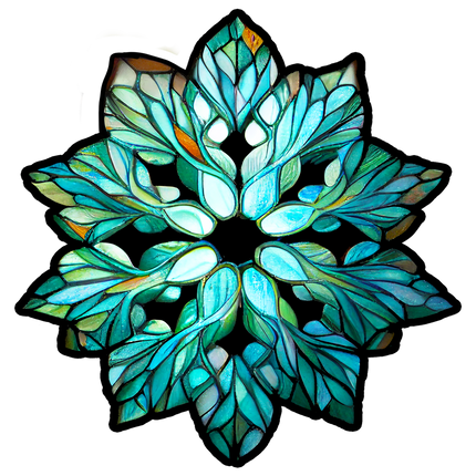 (150-02-E) Stained Glass Snowflakes Snow Flakes