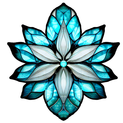 (150-02-F) Stained Glass Snowflakes Snow Flakes