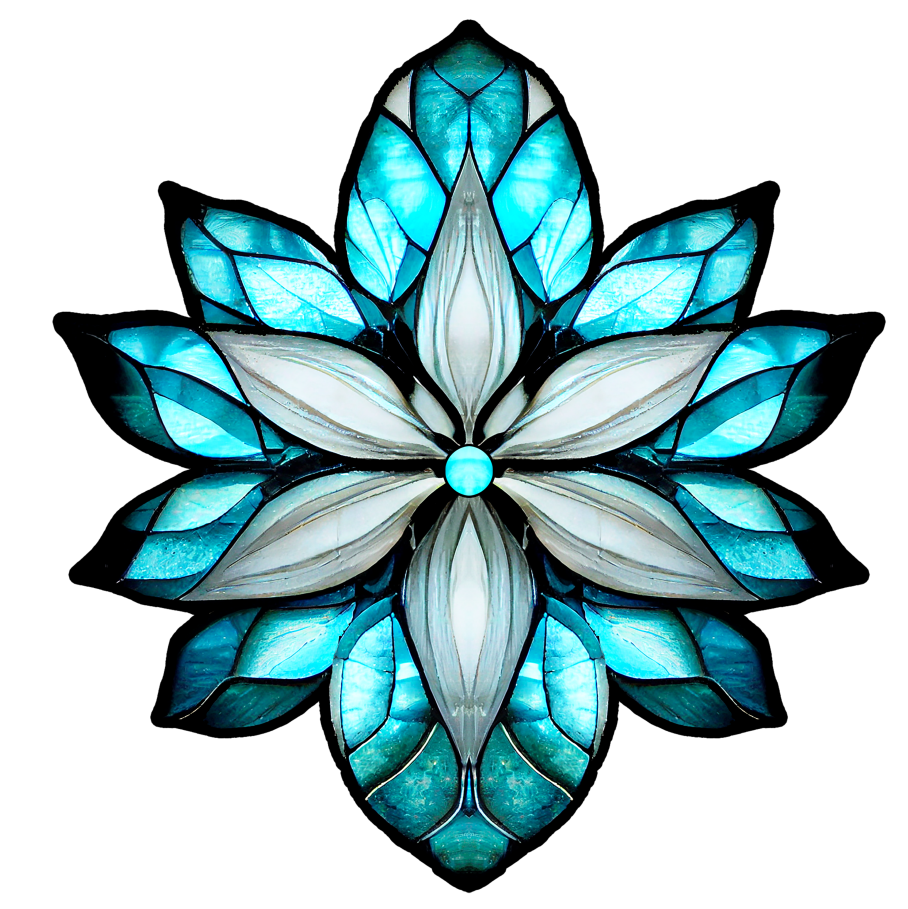 (s150-02-F)  Stained Glass Snowflake