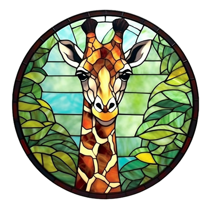 (s150-24-2C)  Stained Glass Giraffe