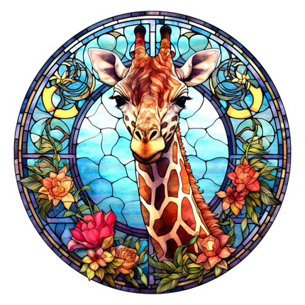 (s150-24-1I)  Stained Glass Giraffe
