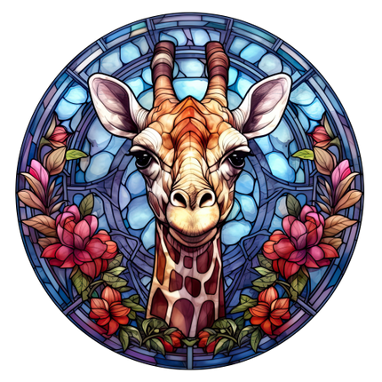 (s150-24-1J)  Stained Glass Giraffe