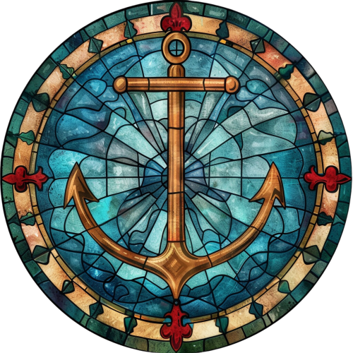 (150-29) Stained Glass Anchor