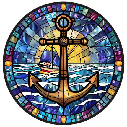 (150-29) Stained Glass Anchor