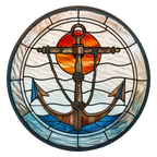 (150-29) Stained Glass Anchor