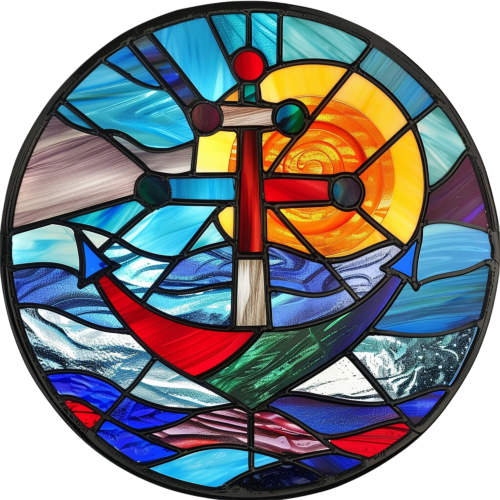 (150-29) Stained Glass Anchor