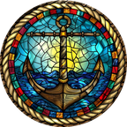 (150-29) Stained Glass Anchor