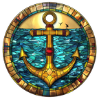 (150-29) Stained Glass Anchor