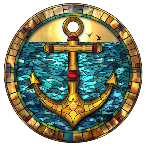 (150-29) Stained Glass Anchor