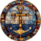 (150-29) Stained Glass Anchor