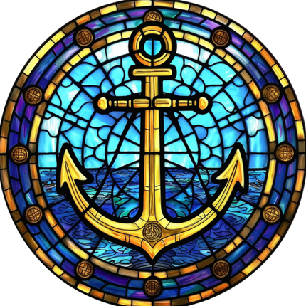(150-29) Stained Glass Anchor