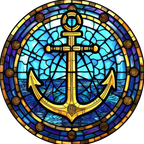 (150-29) Stained Glass Anchor
