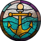 (150-29) Stained Glass Anchor