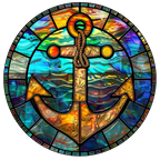 (150-29) Stained Glass Anchor