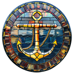 (150-29) Stained Glass Anchor