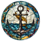 (150-29) Stained Glass Anchor