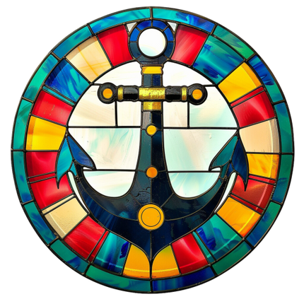 (150-29) Stained Glass Anchor