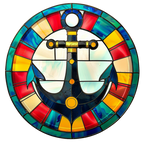 (150-29) Stained Glass Anchor