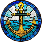 (150-29) Stained Glass Anchor