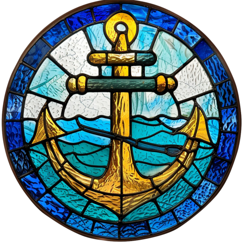 (150-29) Stained Glass Anchor