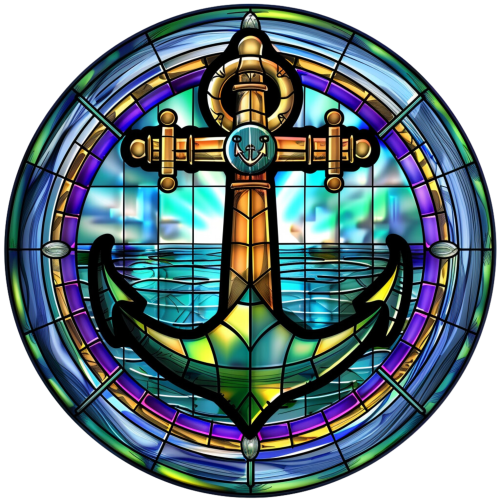 (150-29) Stained Glass Anchor