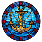 (150-29) Stained Glass Anchor