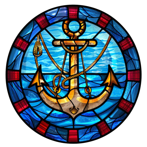 (150-29) Stained Glass Anchor