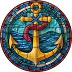 (150-29) Stained Glass Anchor