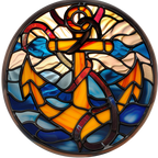 (150-29) Stained Glass Anchor