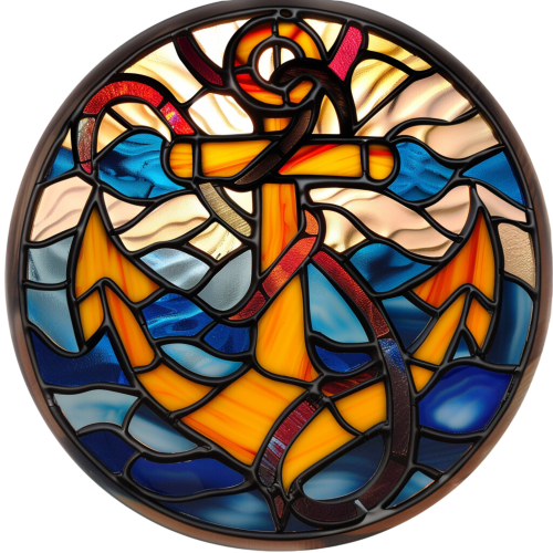 (150-29) Stained Glass Anchor