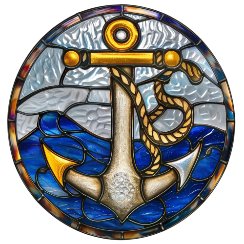 (150-29) Stained Glass Anchor