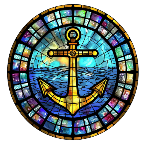 (150-29) Stained Glass Anchor