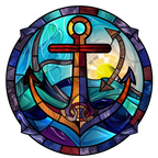 (150-29) Stained Glass Anchor