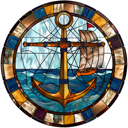(150-29) Stained Glass Anchor