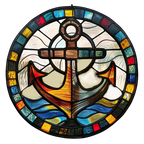 (150-29) Stained Glass Anchor