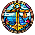 (150-29) Stained Glass Anchor