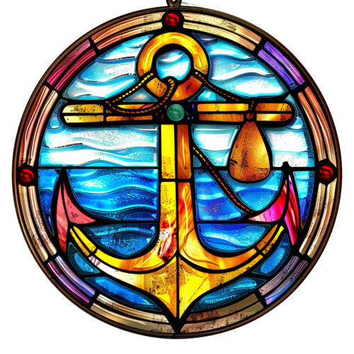 (150-29) Stained Glass Anchor