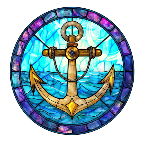 (150-29) Stained Glass Anchor