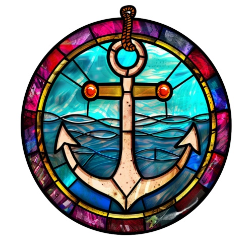 (150-29) Stained Glass Anchor