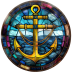 (150-29) Stained Glass Anchor