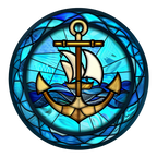 (150-29) Stained Glass Anchor